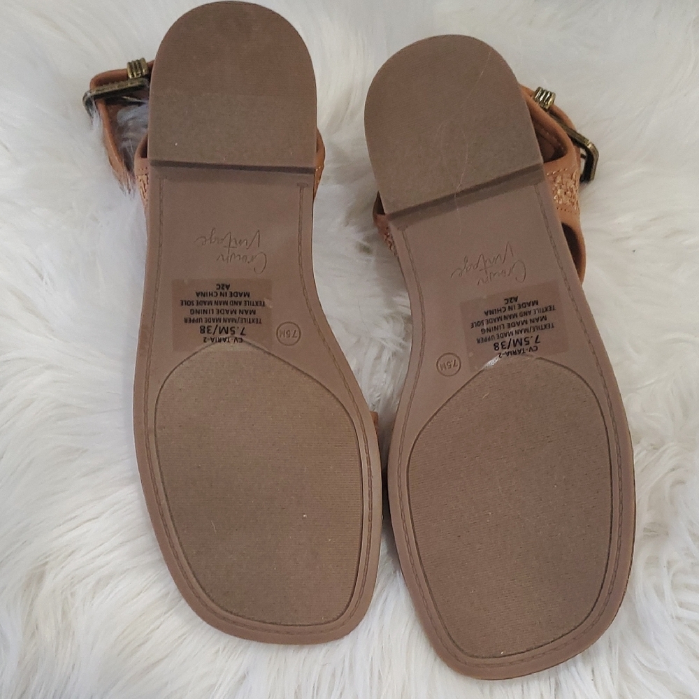 Crown Vintage Tan Sandals with Braided Straps - Picture 10 of 16